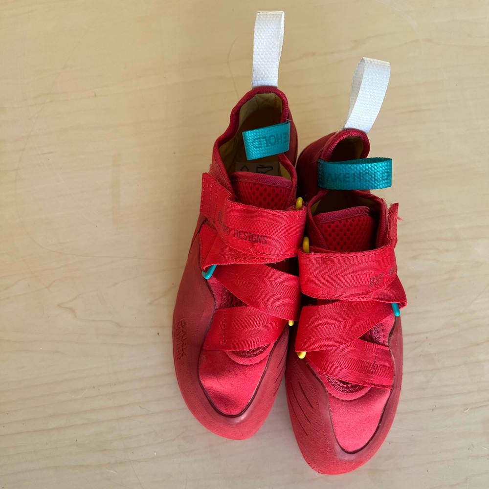 Dark Matter X Topo Designs climbing shoes